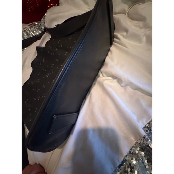 Betsey johnson rainbow sequin pink leather kitsch pocketbook satchel bag purse - Picture 7 of 16